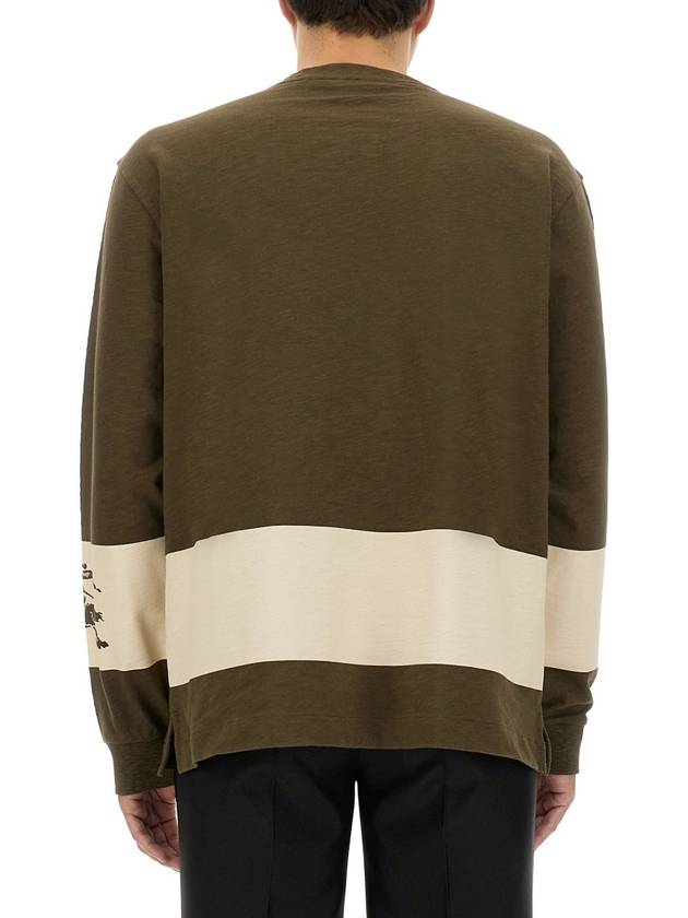 EKD Print Striped Cotton Sweatshirt Loch - BURBERRY - BALAAN 4