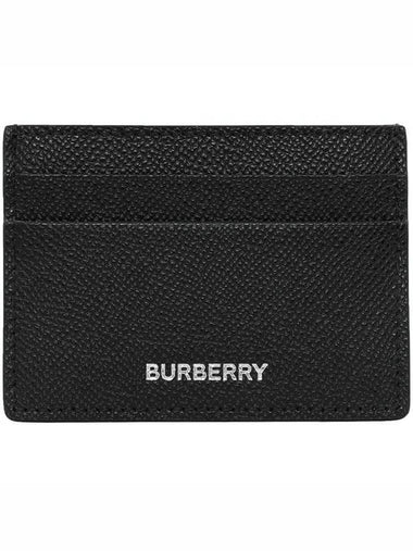 Grainy Leather Card Wallet Black - BURBERRY - BALAAN 1