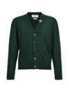 Men's Jersey Stitch V-Neck Cardigan Green - THOM BROWNE - BALAAN 2