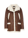 Clara Shearling Coat Brown - A.P.C. - BALAAN 1