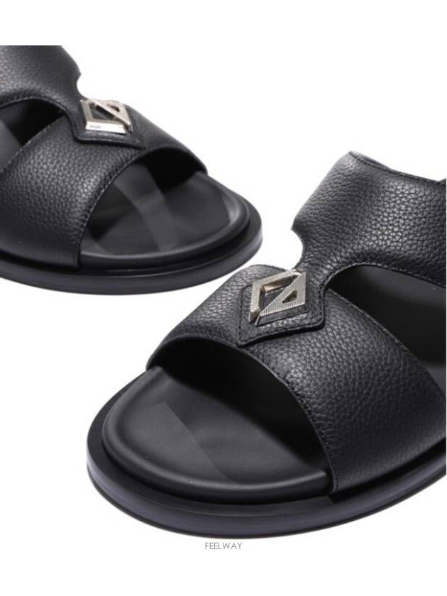 Alias CD Diamond Double Band Sandals Black - DIOR - BALAAN 3