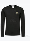 Logo Round Neck Long Sleeve T-Shirt Black - VERSACE - BALAAN 2