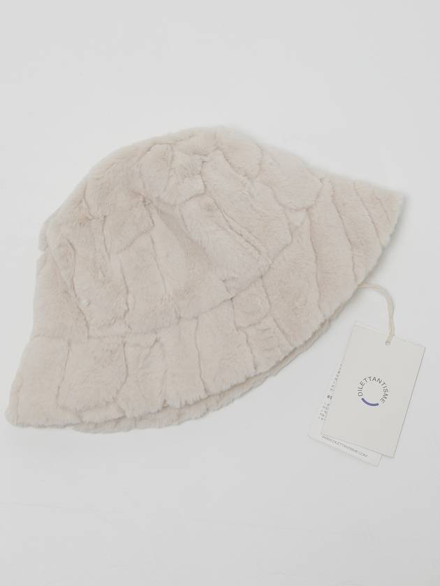 Raccoon Beige Fur Bucket Hat - DILETTANTISME - BALAAN 5