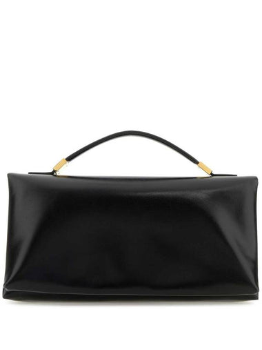 Prisma Leather Tote Bag Black - MARNI - BALAAN 1