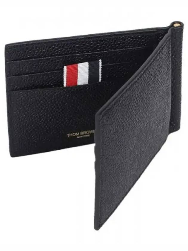 Men's Three Stripes Tab Classic Money Clip Card Wallet Black - THOM BROWNE - BALAAN 2