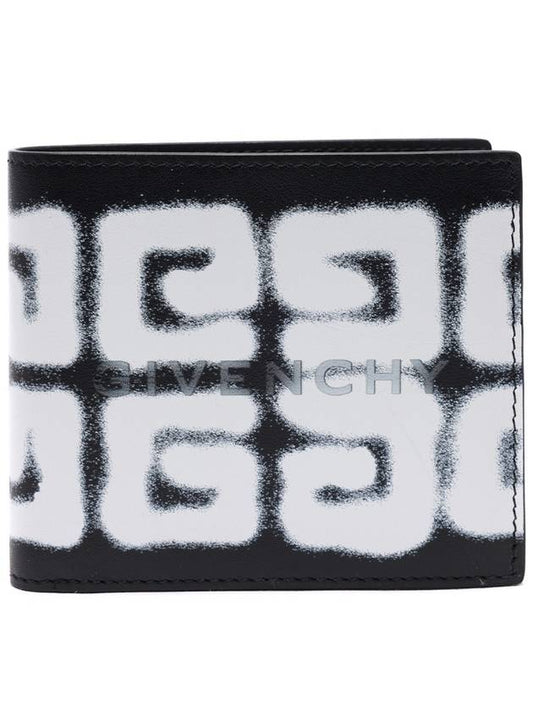 Graffiti Effect Logo Half Wallet Black - GIVENCHY - BALAAN 2