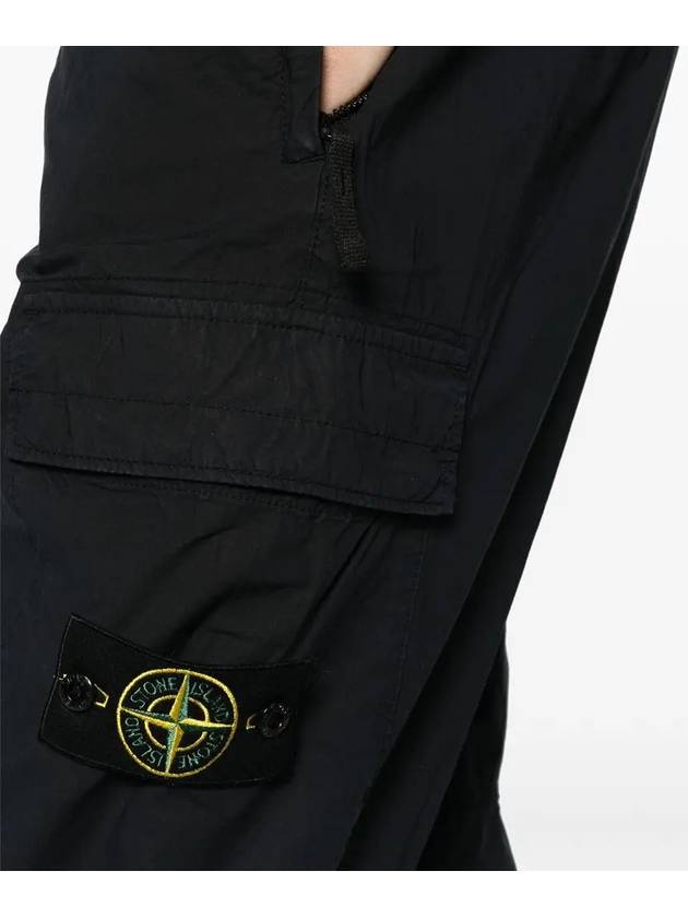 Stretch Cotton Tela Paracadute Cargo Straight Pants Navy Blue - STONE ISLAND - BALAAN 5