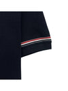 Lightweight Cotton Short Sleeve Polo Shirt Navy - THOM BROWNE - BALAAN 5