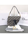 Saddle Oblique Jacquard Shoulder Bag Navy - DIOR - BALAAN 7