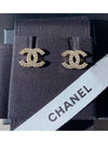 CC logo earrings gold metal crystal ABE431 - CHANEL - BALAAN 1