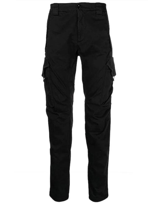 Lens Waffen Garment Dye Utility Cargo Pants Black - CP COMPANY - BALAAN.