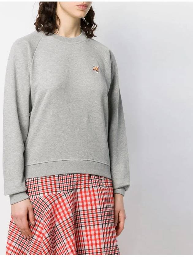 Fox Head Patch Adjusted Sweatshirt Grey Melange - MAISON KITSUNE - BALAAN 5