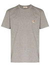 Fox Head Patch Classic Short Sleeve T-Shirt Grey Melange - MAISON KITSUNE - BALAAN 5