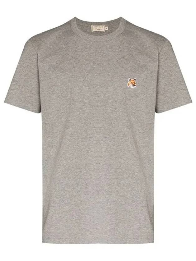 Fox Head Patch Classic Short Sleeve T-Shirt Grey Melange - MAISON KITSUNE - BALAAN 5