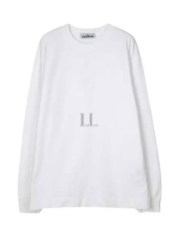 Crew Neck  Brushed Cotton Fleece Sweatshirt White - STONE ISLAND - BALAAN 2