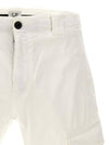 Stretch Satin Cargo Shorts White - CP COMPANY - BALAAN 4