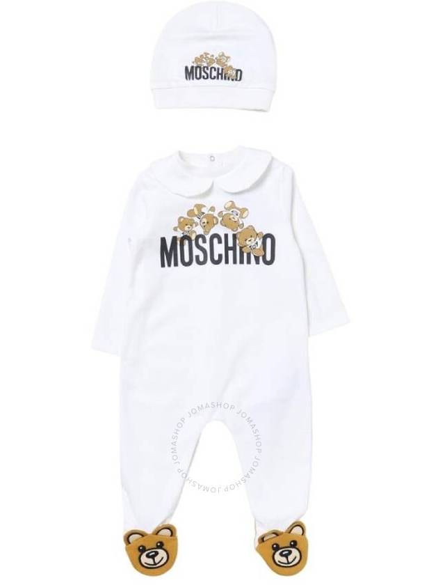 Moschino Infant Teddy Bear-Motif Cotton Romper & Hat Set, Size 9/12M - MOSCHINO - BALAAN 1