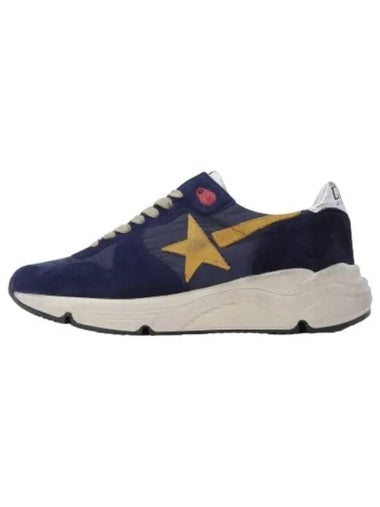 Running sole nylon upper suede sneakers navy - GOLDEN GOOSE - BALAAN 1