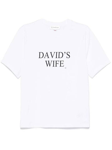 Victoria Beckham Slogan T-Shirt "David`S Wife" Clothing - VICTORIA BECKHAM - BALAAN 1