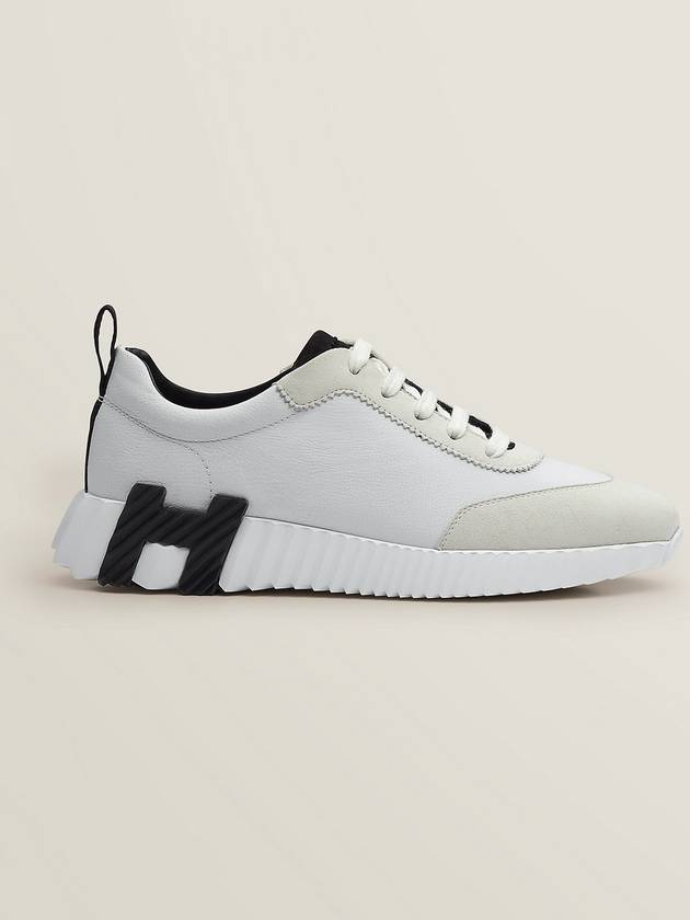 Bouncing Low Top Sneakers Blanc Noir - HERMES - BALAAN 4