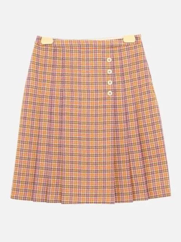 Kids English Logo Tab Check Girls Skirt 657900 XWAP2 7253 270396 1039211 - GUCCI - BALAAN 1