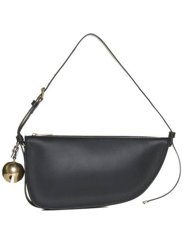 Shield Leather Small Shoulder Bag Black - BURBERRY - BALAAN 1