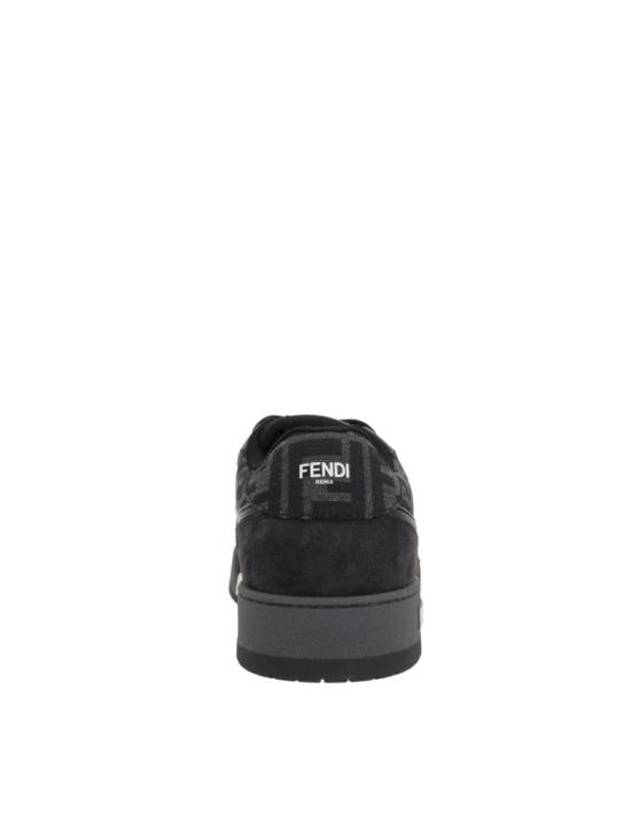 Match FF Jacquard Low Top Sneakers Black - FENDI - BALAAN 3