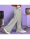 Optional Fleece Lining Wide Track Pants Grey - CRUMP - BALAAN 1