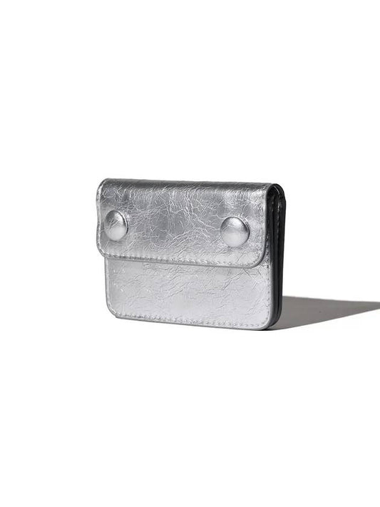 Dot 3-stage accordion coin card wallet silver - LE MASQUE - BALAAN 1