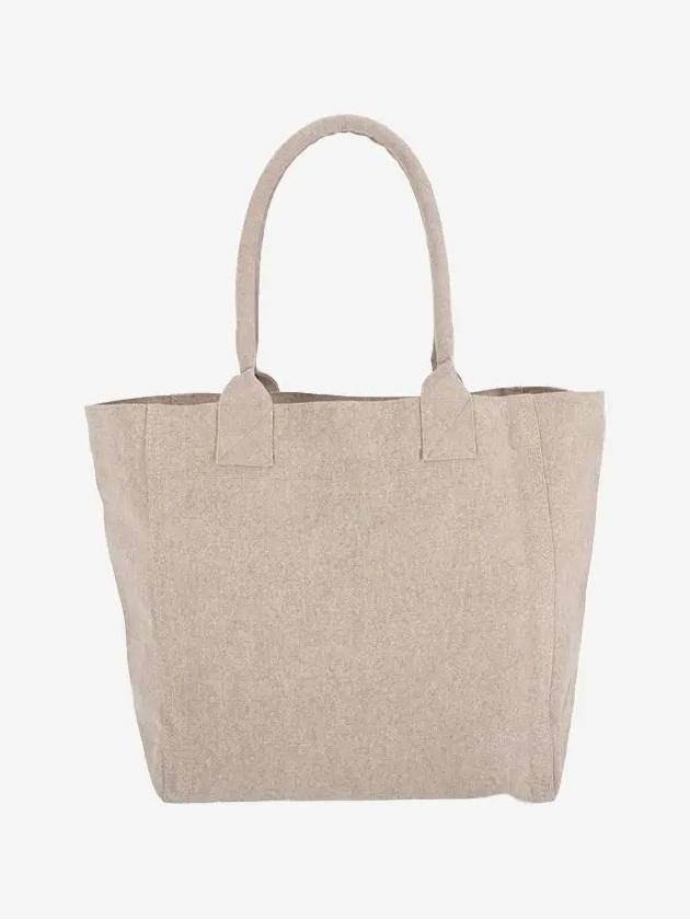 Yenky Embroidered Logo Shopper Tote Bag Beige - ISABEL MARANT - BALAAN 4