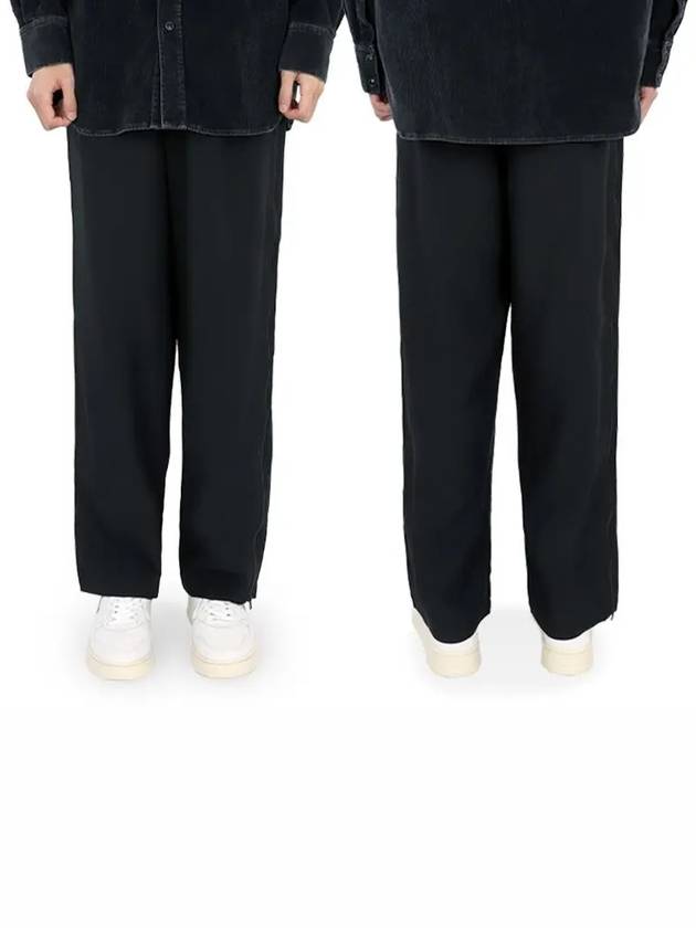 Relaxed Fit Zipper Straight Pants Black - ACNE STUDIOS - BALAAN 2