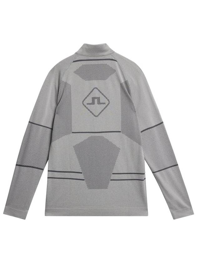 Jimmy Seamless Mid Layer Half Zip Sweater Light Grey Melange - J.LINDEBERG - BALAAN 3