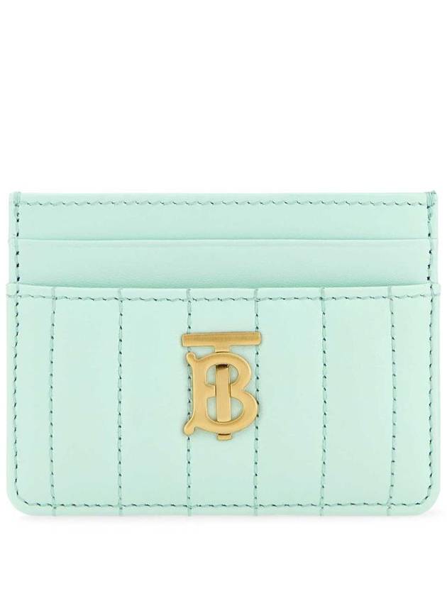 Laura Quilted Leather Card Wallet Cool Mint - BURBERRY - BALAAN 2