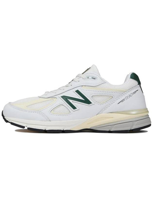 990v4 Low Top Sneakers Green White - NEW BALANCE - BALAAN 2