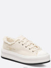 Walk'n Platform Cotton Canvas Low Top Sneakers Beige - DIOR - BALAAN 2