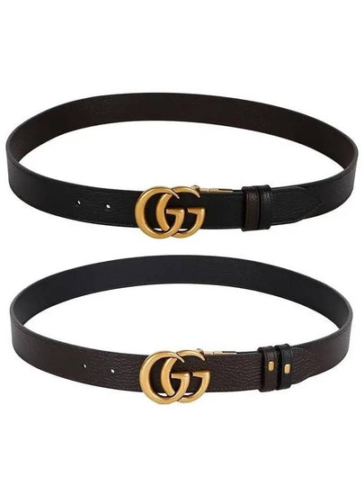 Double G Buckle Reversible Belt Black - GUCCI - BALAAN 2