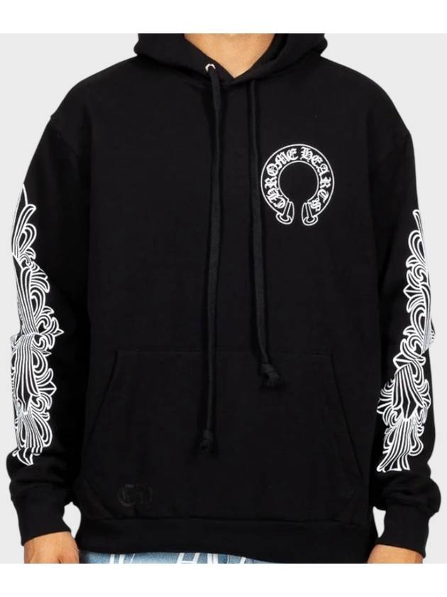 Hooded Horseshoe Floral Black - CHROME HEARTS - BALAAN 4