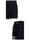 4 Bar Engineered Cotton Straight Pants Navy - THOM BROWNE - BALAAN 6