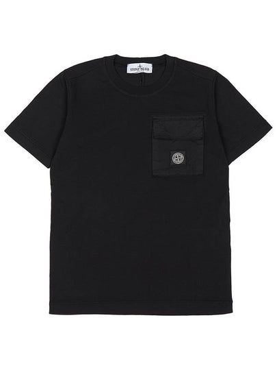 Kids Logo Short Sleeve T-Shirt Black - STONE ISLAND - BALAAN 2