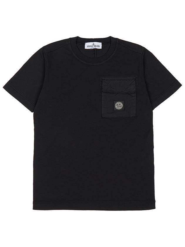 Logo Short Sleeve T-Shirt Black - STONE ISLAND - BALAAN 2