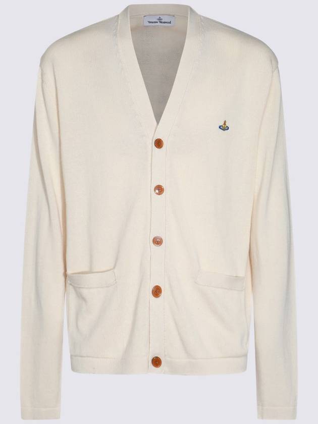 Embroidery Logo Cardigan Off White - VIVIENNE WESTWOOD - BALAAN 2