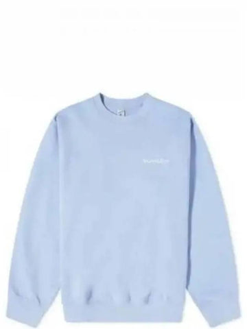 Health is Wells Crew Neck Sweatshirt Light Blue CRAW2350PW - SPORTY & RICH - BALAAN 1