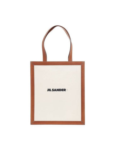 Logo Print Canvas Tote Bag Ivory - JIL SANDER - BALAAN 1