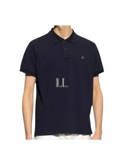 Classic ORB Logo Polo Shirt Navy - VIVIENNE WESTWOOD - BALAAN 2