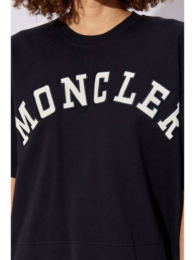 Moncler T-shirt With Logo, Women's, Navy Blue - MONCLER - BALAAN 5