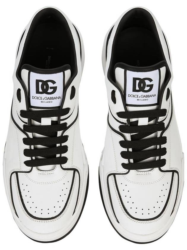 New Rome DG Logo Calfskin Low Top Sneakers White - DOLCE&GABBANA - BALAAN 5