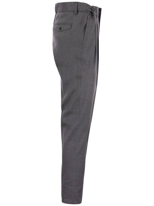 Virgin wool and linen blend trousers - PESERICO - BALAAN 3