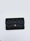 Classic Flap Wallet Grained Calfskin & Silver Black - CHANEL - BALAAN 7