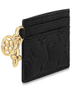 LV Charm Monogram Empreinte Leather Card Wallet Black - LOUIS VUITTON - BALAAN 3