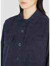 Lucilla Silk Long Sleeve Shirt Blue Marine - MAX MARA - BALAAN 6